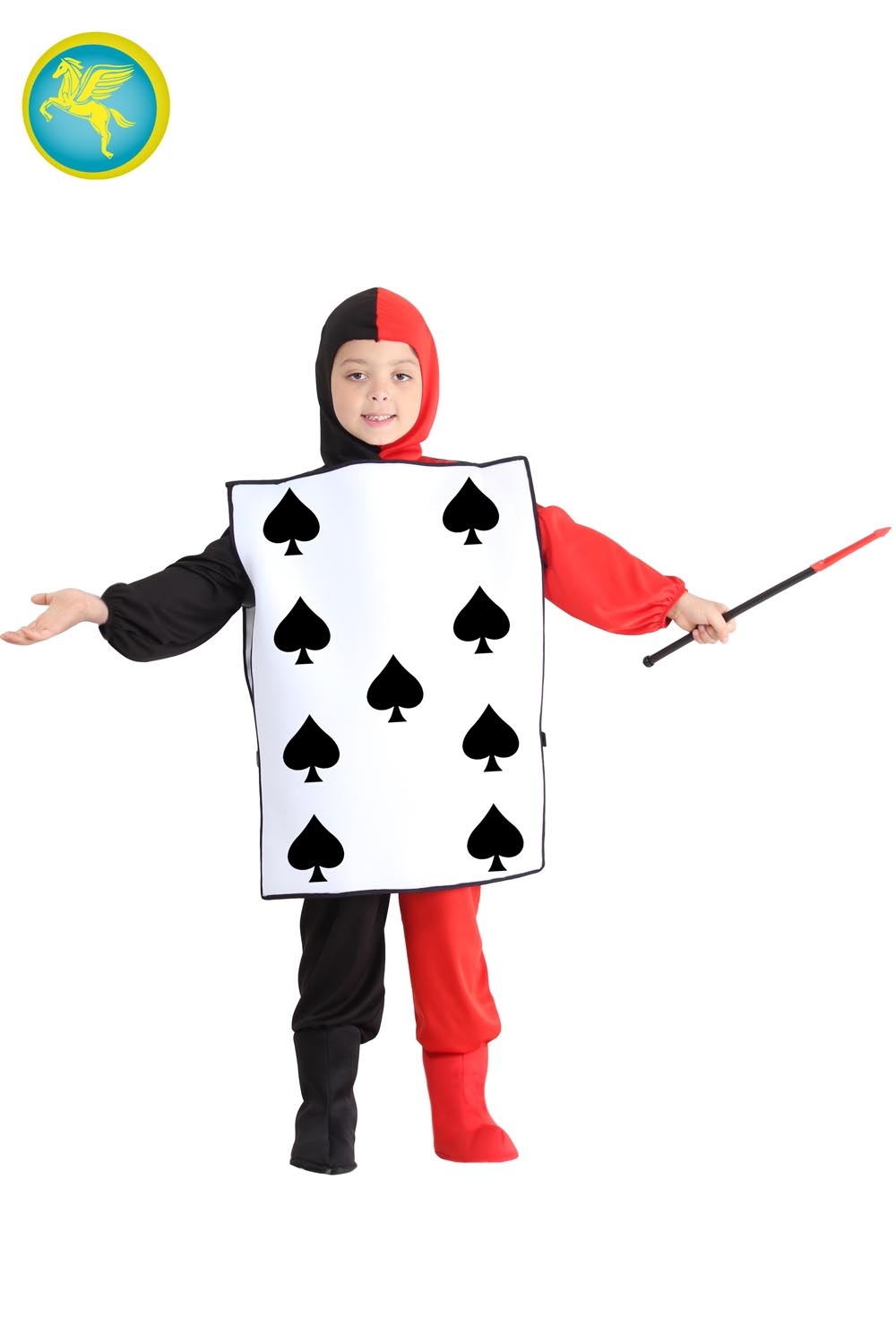 COSTUME COMPLETO CARTA DA GIOCO PICCHE BAMBINO